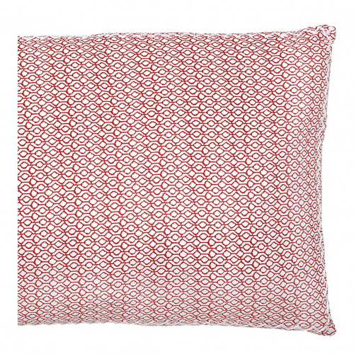 IKAT Bedspread white and red