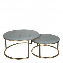 Set 2 YASMINA Poufs sage