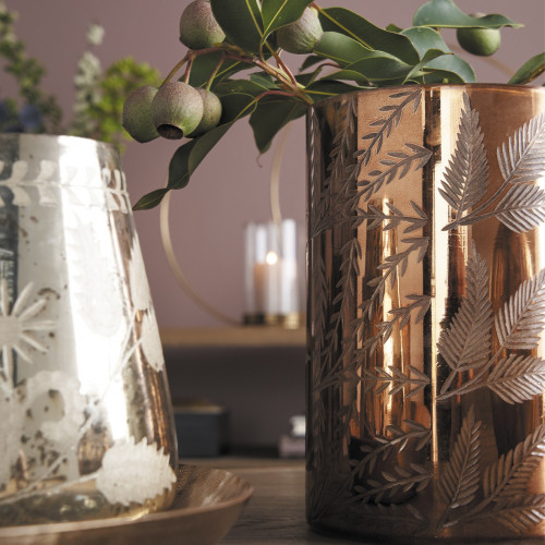 Feuillage Shiny Copper Gold Vase