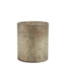 Photophore vase Eden doré antique mat
