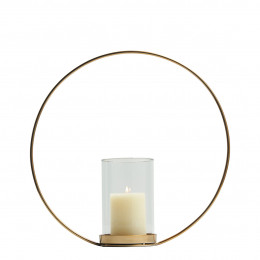 Ellipse Gold Candle Holder