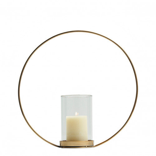 Ellipse Gold Candle Holder