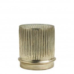 Photophore vase Strié doré