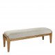 Banc PAUL et matelas en lin mélangé beige