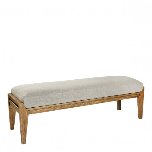 Banc PAUL et matelas en lin mélangé beige