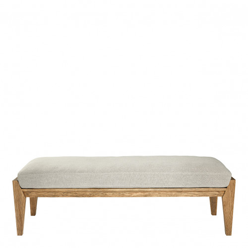 PAUL Bench with beige linen blend mattress