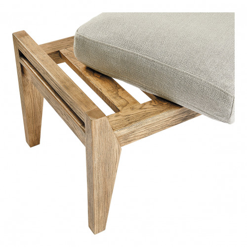 PAUL Bench with beige linen blend mattress