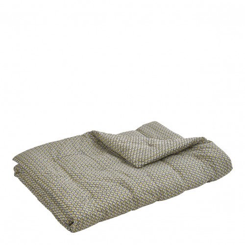 Futon ALBERT - 180 x 80 cm - Gris et jaune
