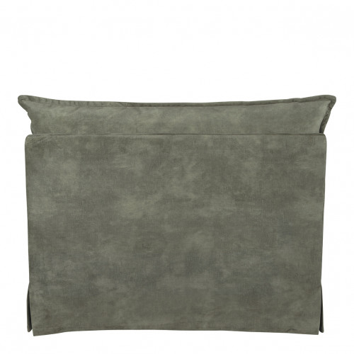 LÉO Armchair in foam and blue-grey velvet