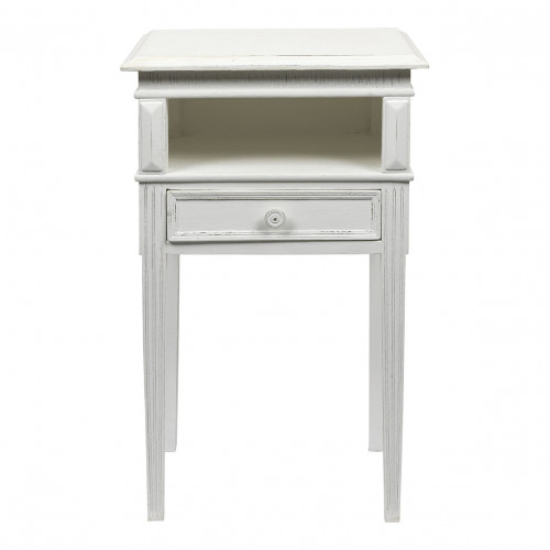 ARNAUD antique white bedside table
