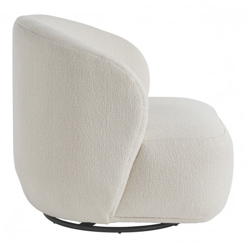 LISETTE Swivel Armchair in Bouclé - Cream