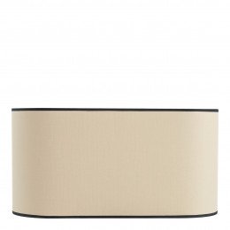 Abat-jour - Beige bordé noir - 48 x 23 cm