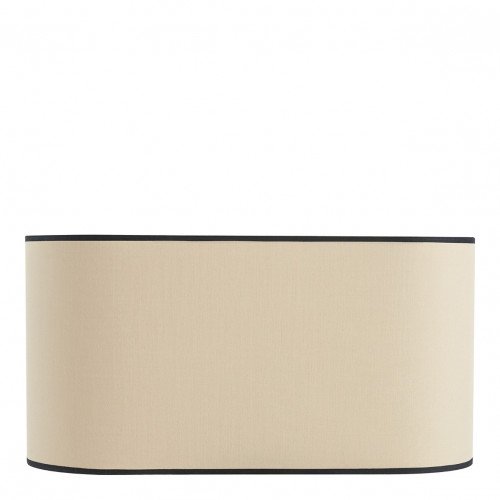 Abat-jour - Beige bordé noir - 48 x 23 cm