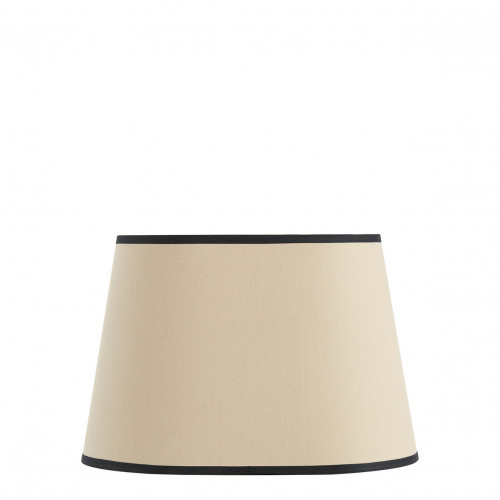 Beige lampshade with black trim - 26 x 20 cm