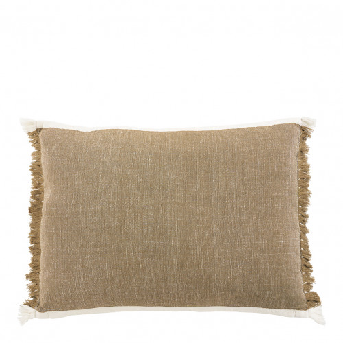 Coussin ASTRID coton et lin - Taupe