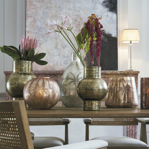 Vase Mirage rose doré mat