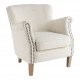 Fauteuil CLAUDE bouclette - Crème