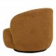 Fauteuil tournant LISETTE bouclette - Curry