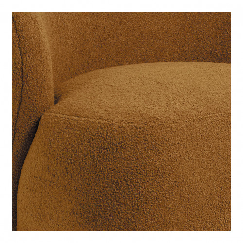 LISETTE Swivel Armchair in Boucle - Curry