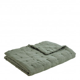 CHLOÉ washed linen bedspread - 230 x 180 cm - Celadon