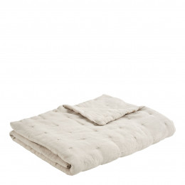 CHLOÉ bedspread in washed linen - 230 x 180 cm - Ivory