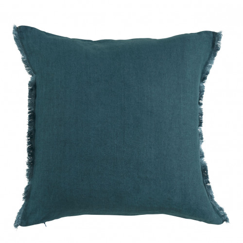 CHLOÉ Cushion Cover in Washed Linen - Petrol Blue - 50 x 50 cm