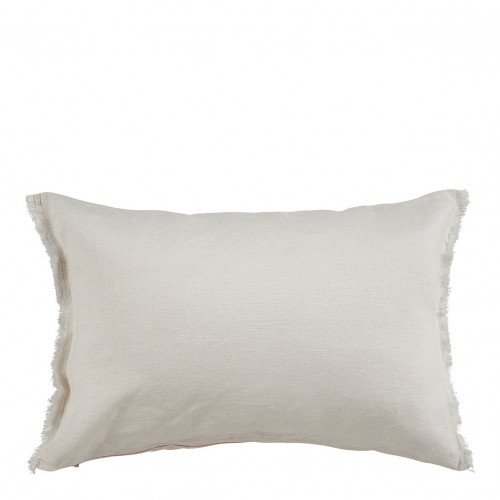 Housse de coussin CHLOÉ en lin lavé - Ivoire - 60 x 40 cm