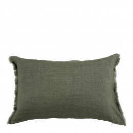 CHLOÉ Cushion Cover in Washed Linen - Khaki - 60 x 40 cm
