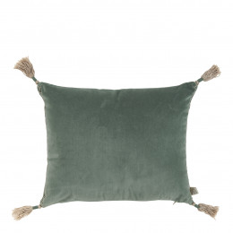 MATTÉO cushion cover in cotton velvet and linen - Celadon - 30 x 40 cm
