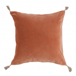 MATTÉO Cushion Cover in Cotton Velvet and Linen - Blush - 50 x 50 cm