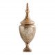 Pot jarre DAPHNÉ en verre mercurisé finition argent antique