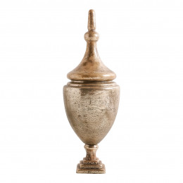 DAPHNÉ Jar Pot in Mercury Glass with Antique Silver Finish