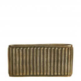 ARÈS vase in metal with aged brass finish - Small size - H. 14.5 cm