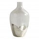 Vase bonbonne JEANNE en verre transparent et argent