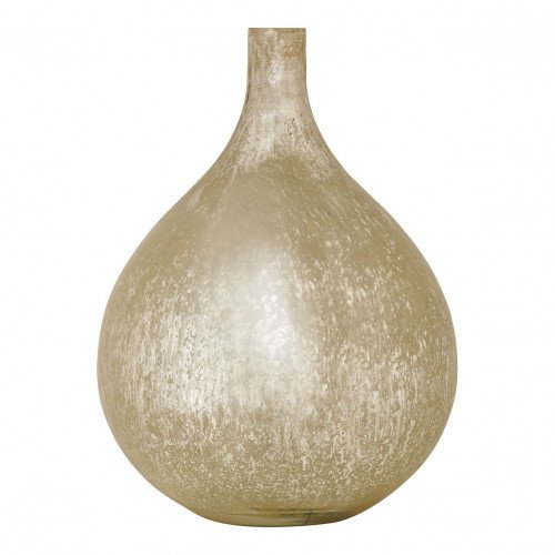 Vase bonbonne JEANNE en verre mercurisé doré