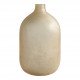 Vase bonbonne JEANNE en verre givré rose - Grand modèle - H. 45 cm