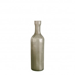 Vase OCTAVE en verre givré gris