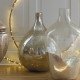 Vase bonbonne JEANNE en verre mercurisé doré