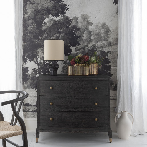 Vase ARÈS en métal finition laiton vieilli - Petit modèle - H. 14,5 cm