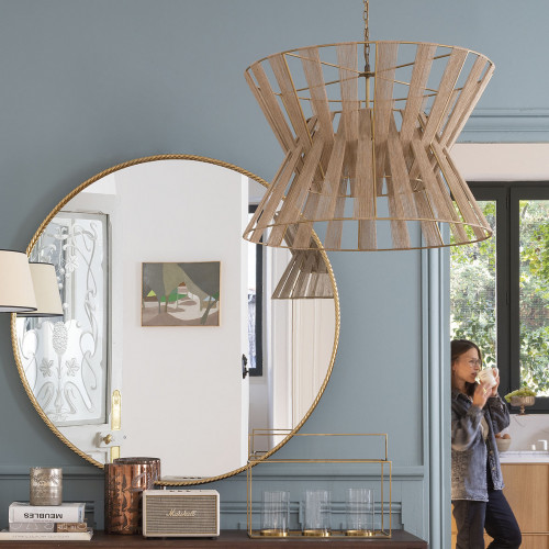 AVA Woven Jute Pendant Light