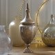 Pot jarre DAPHNÉ en verre mercurisé finition argent antique