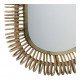 Miroir SALOMÉ ovale en rotin et métal - Petit modèle - H. 70 cm