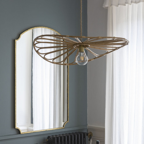 Miroir MARGAUX en métal doré vieilli - H. 120 cm