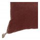 Housse de coussin MATTEO en velours de coton et lin - Terracotta - 60 x 40 cm