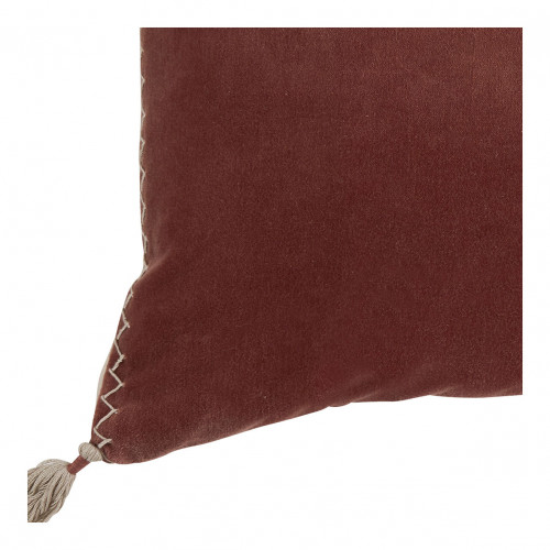 MATTÉO cushion cover in cotton velvet and linen - Terracotta - 60 x 40 cm