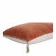 Housse de coussin MATTEO en velours de coton et lin - Orange Brûlé - 60 x 40 cm