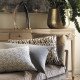 Housse de coussin MATTÉO en velours de coton et lin - Gris - 60 x 40 cm