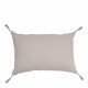 Housse de coussin MATTÉO en velours de coton et lin - Gris - 60 x 40 cm