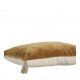 Housse de coussin MATTÉO en velours de coton et lin - Bronze - 60 x 40 cm