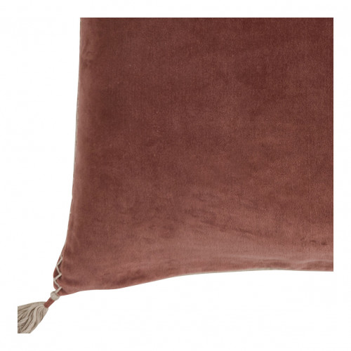 Housse de coussin MATTÉO en velours de coton et lin - Terracotta - 50 x 50 cm Housse de coussin MATTÉO en velours de coton et lin - Terracotta - 50 x 50 cm